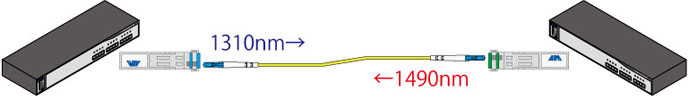 BiDirectional SFP 接続イメージ