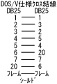 DOS/Vクロス配線 Dsub25-Dsub25